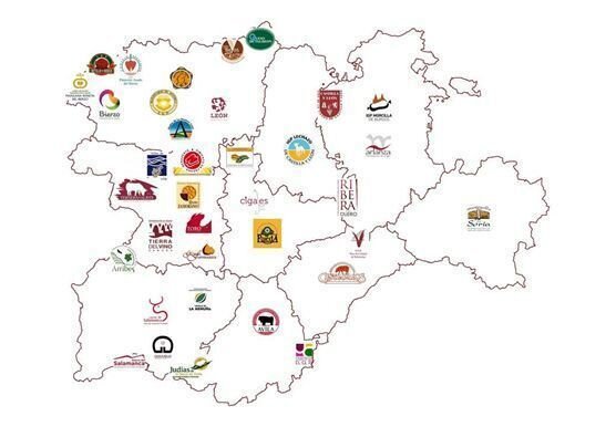 Comparativa entre el País Llionés y Castilla, según mapa de la Junta de C y León. http://www.itacyl.es/calidad-diferenciada/dop-e-igp/dop-igp-y-etg