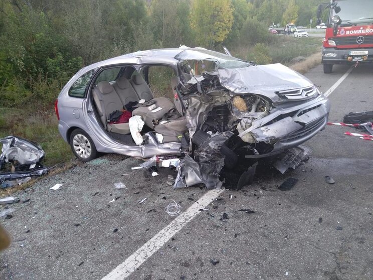 Colisión en Villablino (León)