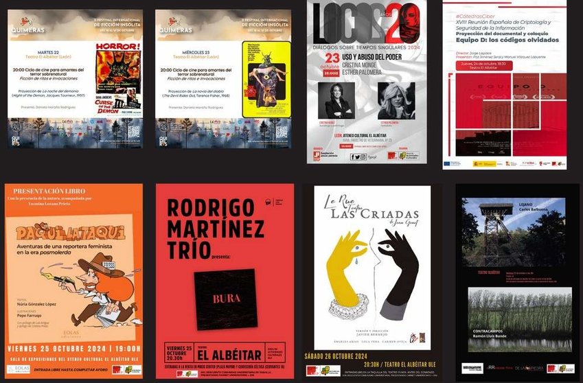 El Área de Actividades Culturales de la Universidad de León (ULE) ha preparado una variada oferta para esta semana, que abarca cine, literatura, teatro y coloquios.